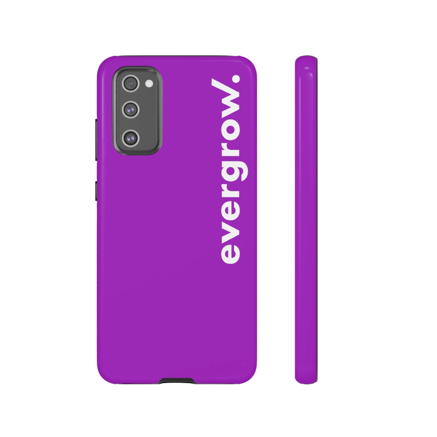 Worldwide - Tough Cases with case in EverGrow purple and white evergrow lettering