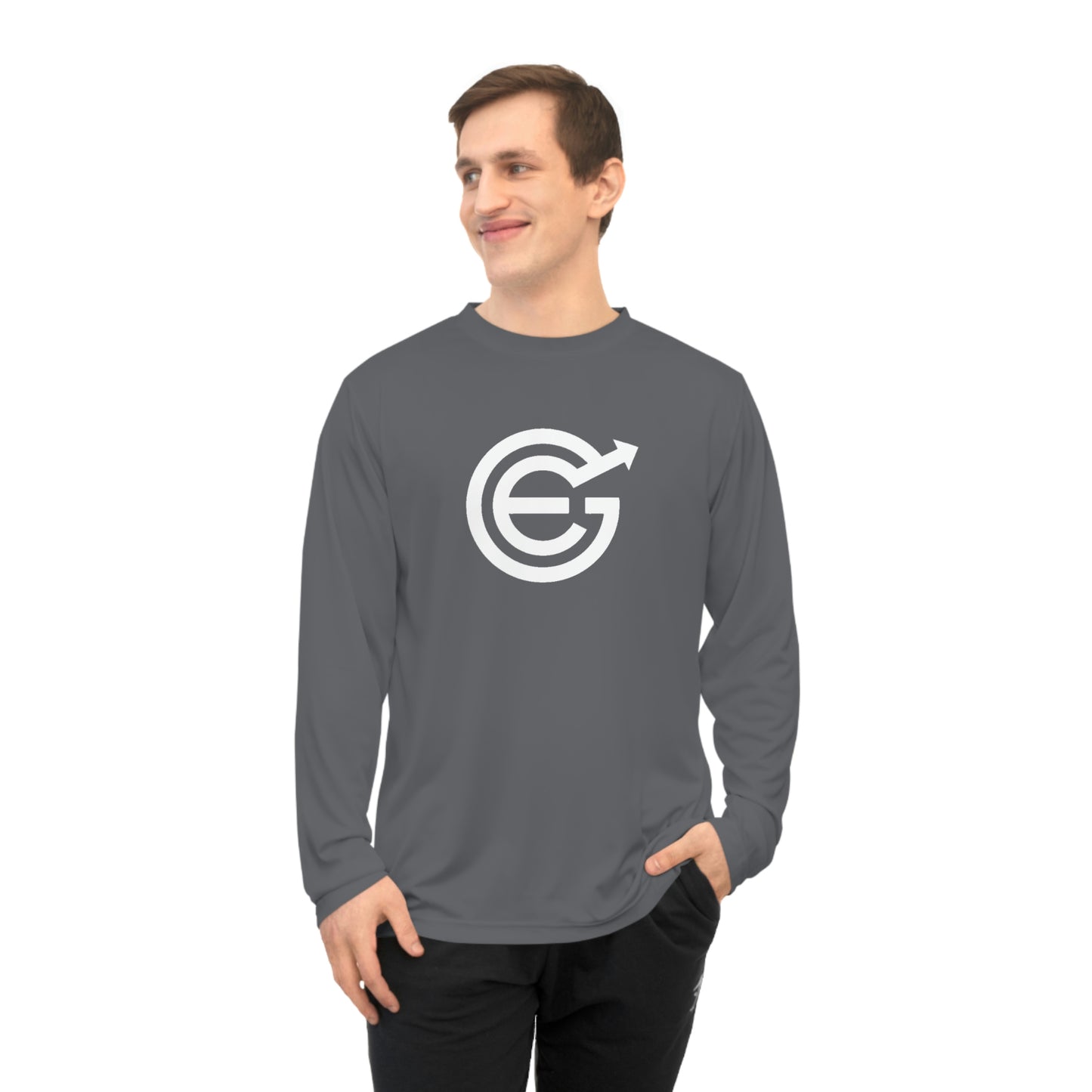 USA  Unisex Performance Long Sleeve Shirt - Dark Color w/white EGC Logo