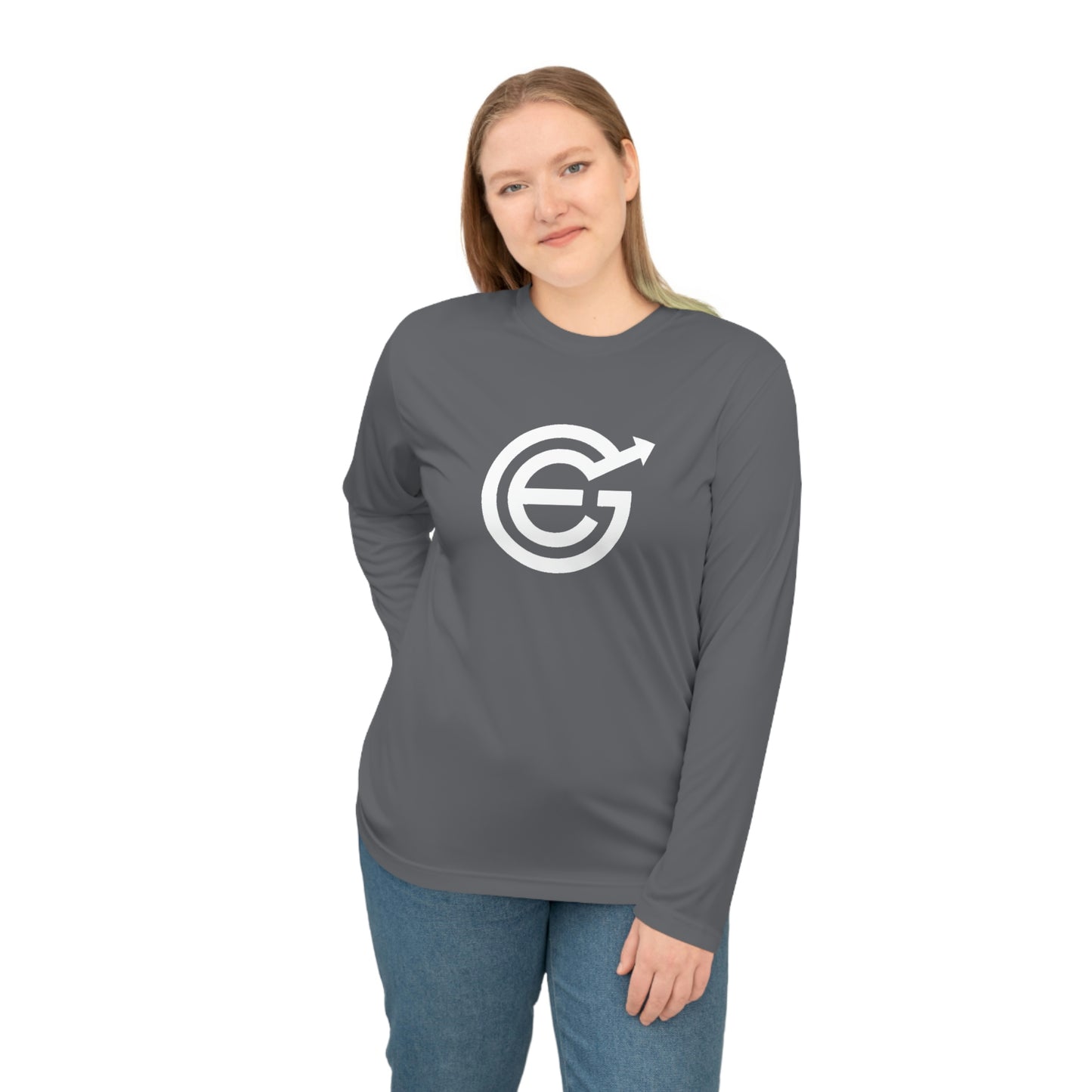 USA  Unisex Performance Long Sleeve Shirt - Dark Color w/white EGC Logo