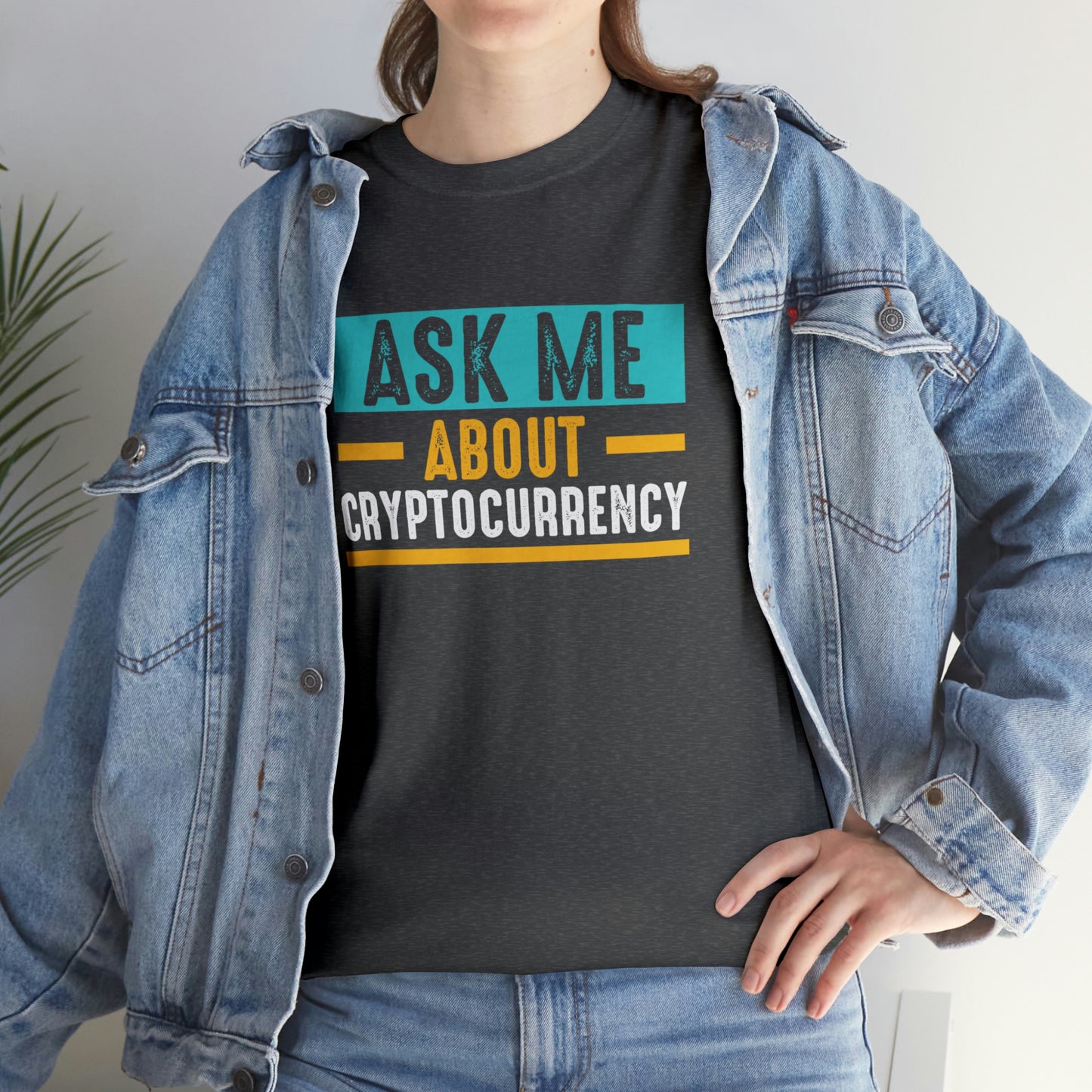 Ask Me About Cryptocurrency - Unisex Heavy Cotton Tee - USA