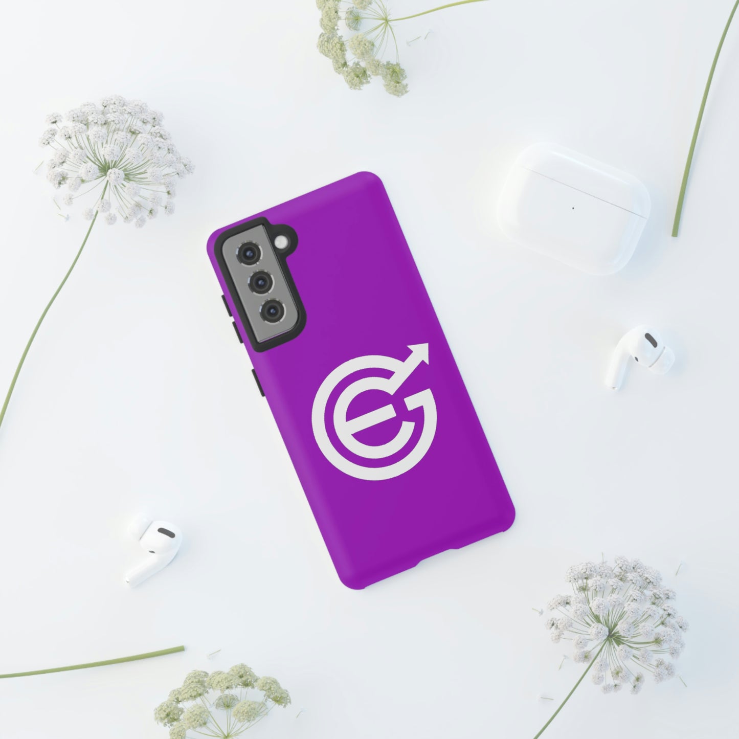 Woldwide - Tough Cases with case in EverGrow purple and white EverGrow Logo