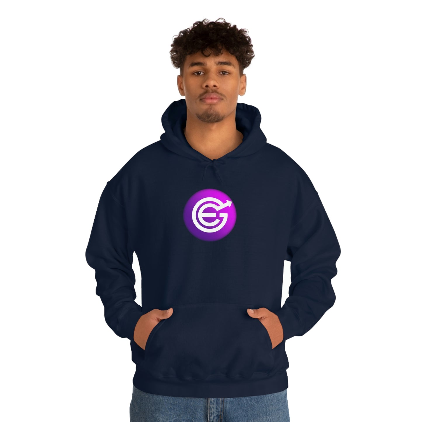 USA - Unisex Heavy Blend™ Hooded Sweatshirt - Evergrow Logo on front and QR Code on back with “The Evolution of Passive Income”