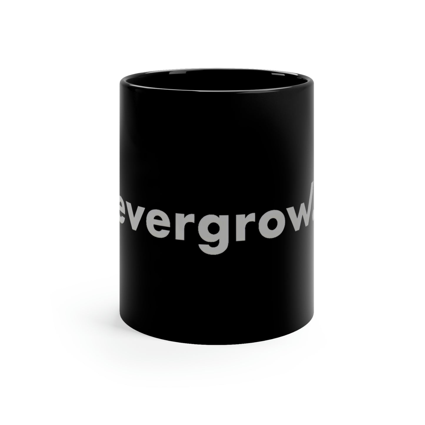 USA - 11oz Black Mug with evergrow in gray