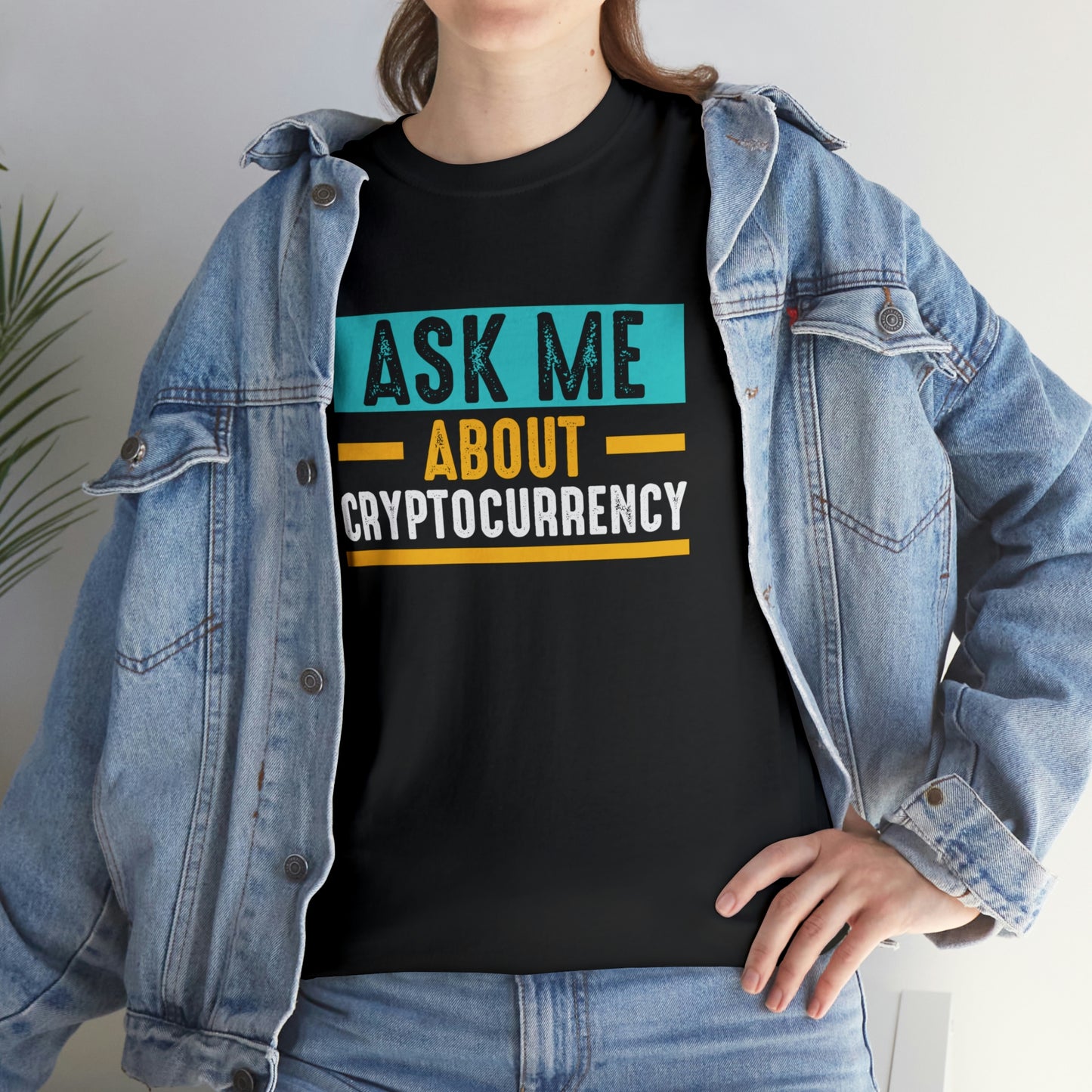 Ask Me About Cryptocurrency - Unisex Heavy Cotton Tee - USA