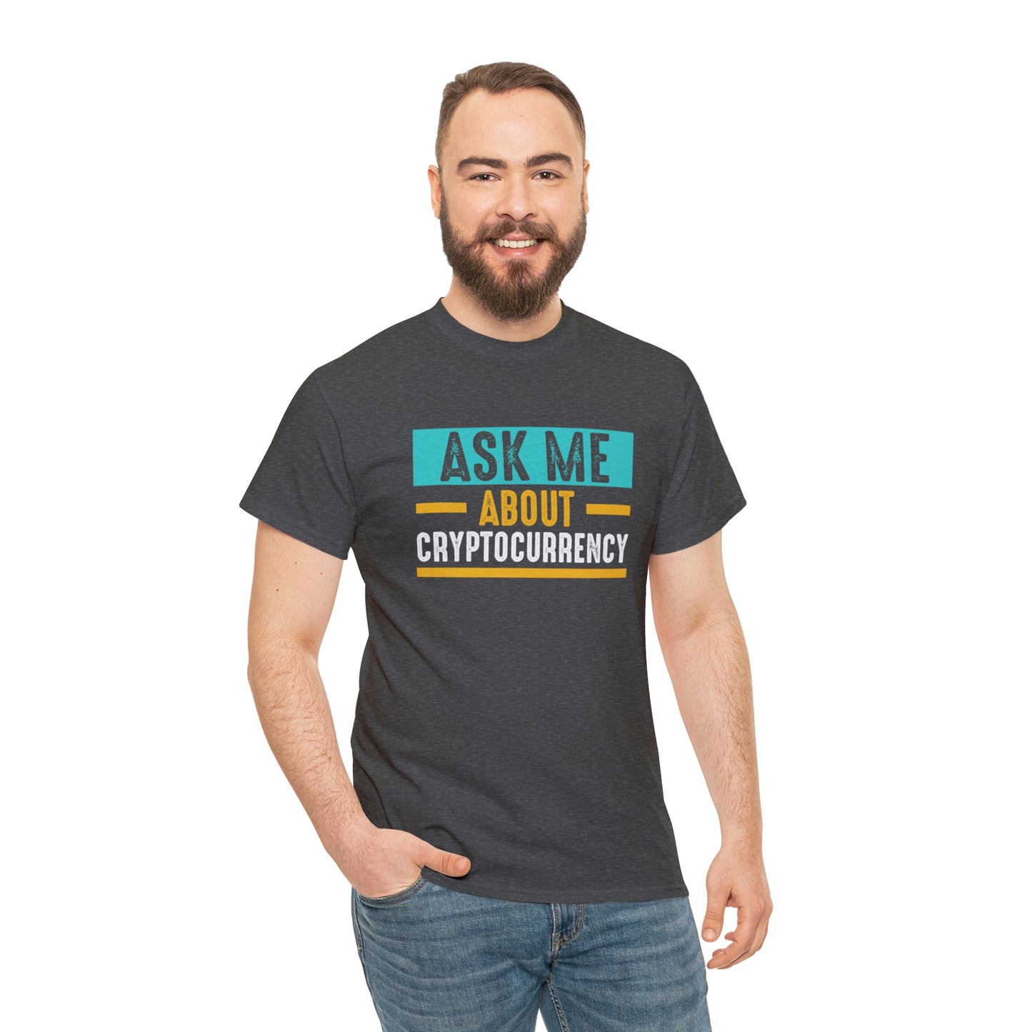 Ask Me About Cryptocurrency - Unisex Heavy Cotton Tee - USA