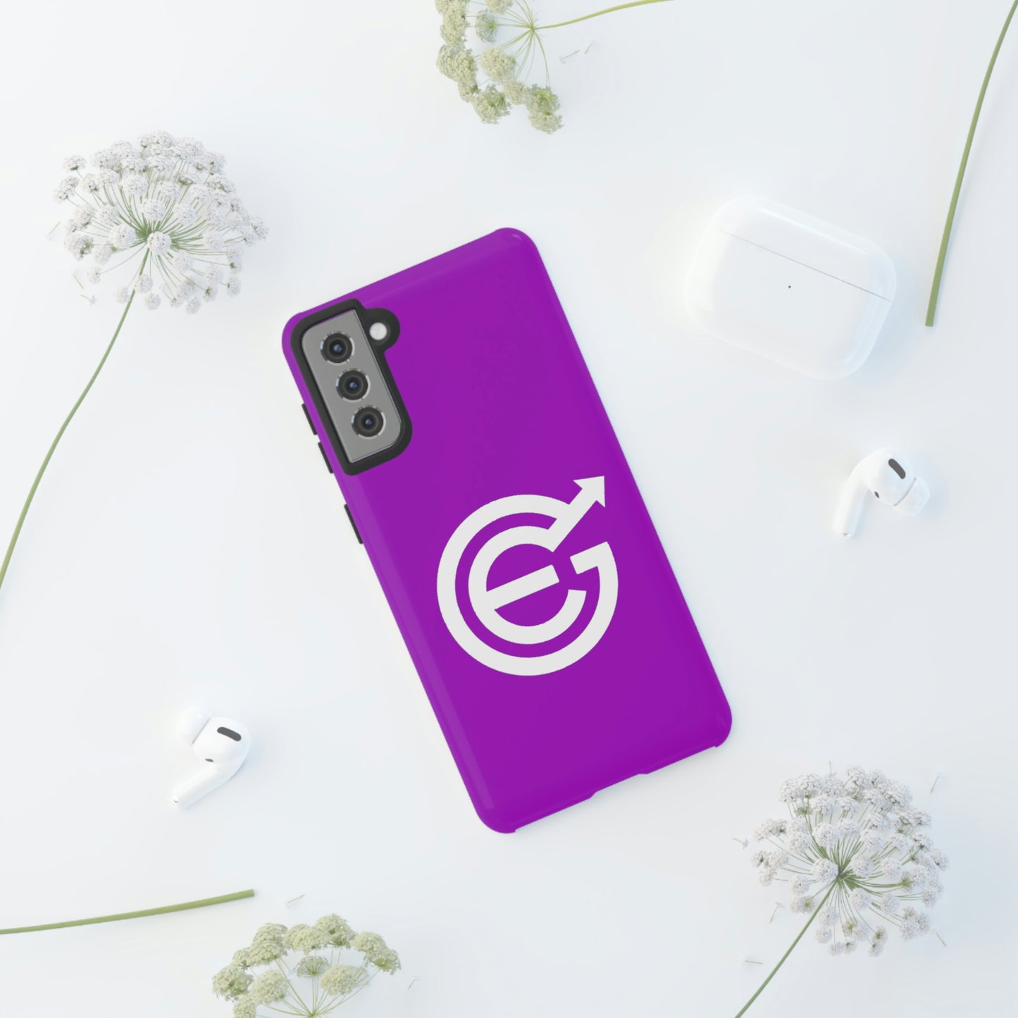 Woldwide - Tough Cases with case in EverGrow purple and white EverGrow Logo