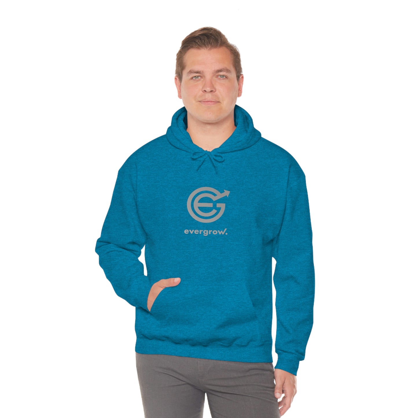 USA - Unisex Heavy Blend™ Hooded Sweatshirt EverGrow Logo and evergrow underneath