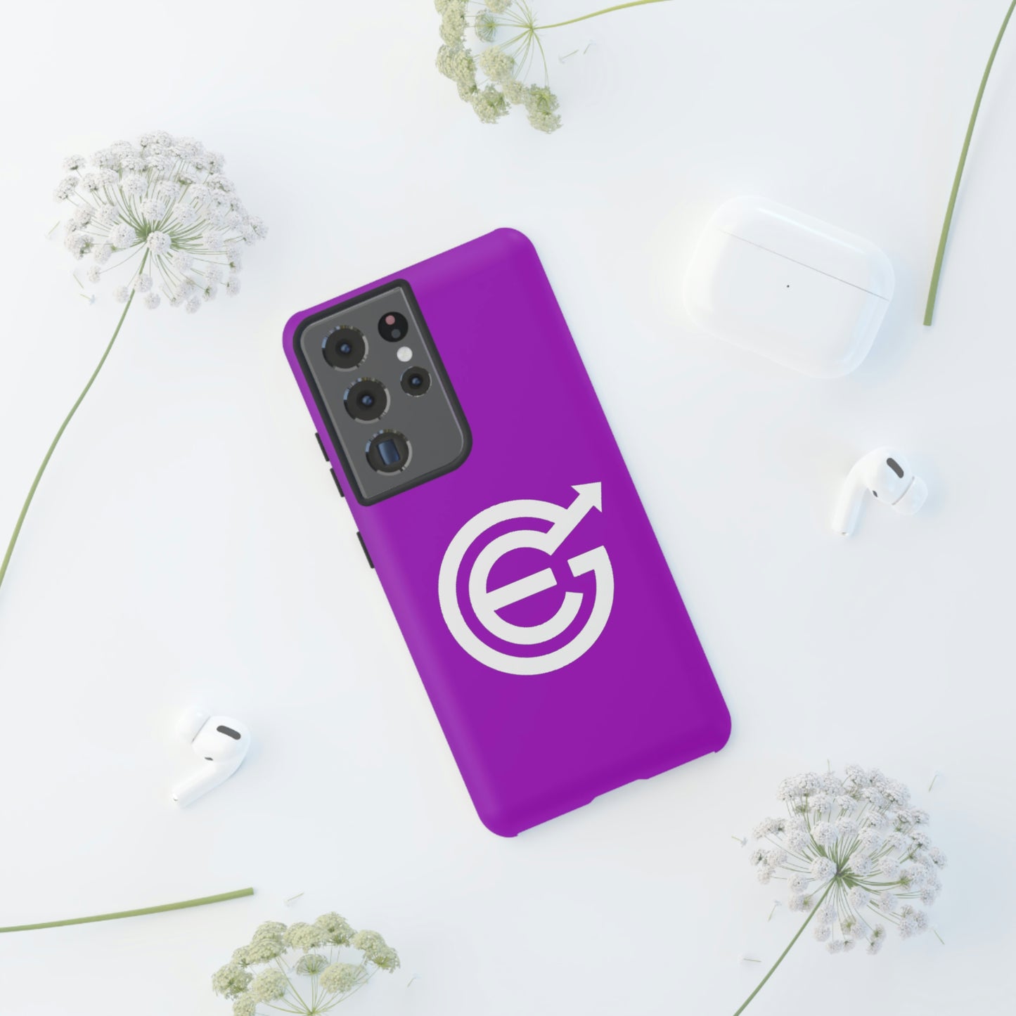 Woldwide - Tough Cases with case in EverGrow purple and white EverGrow Logo