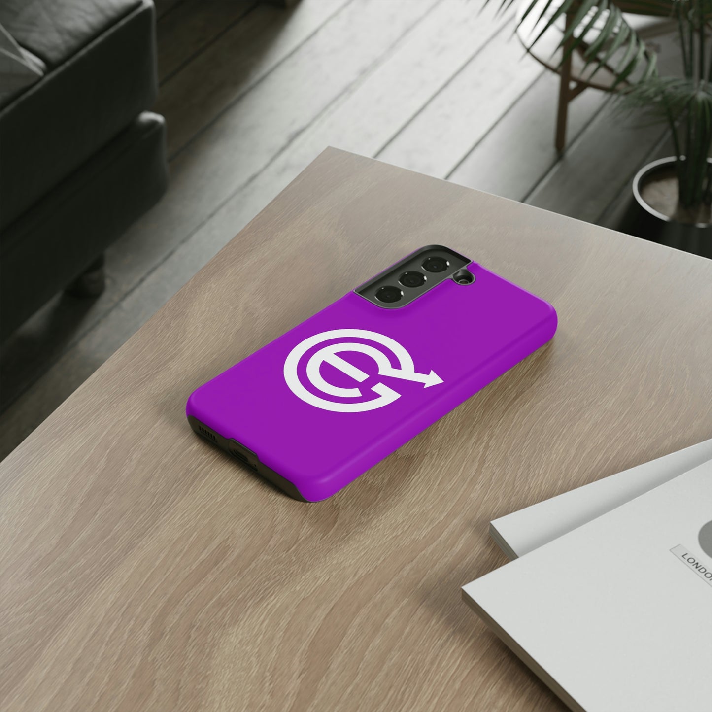 Woldwide - Tough Cases with case in EverGrow purple and white EverGrow Logo