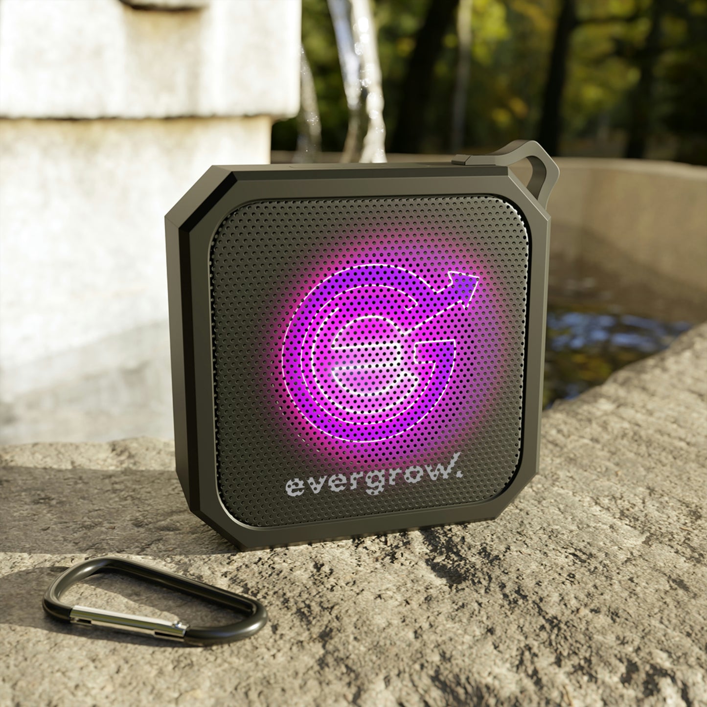 Blackwater Outdoor Bluetooth Speaker EverGrow Logo with evergrow