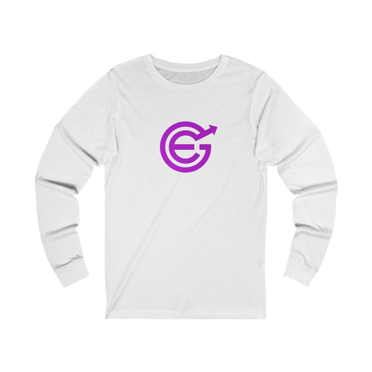 USA - Unisex Jersey Long Sleeve Tee - Deeper Purple and change font/text placement