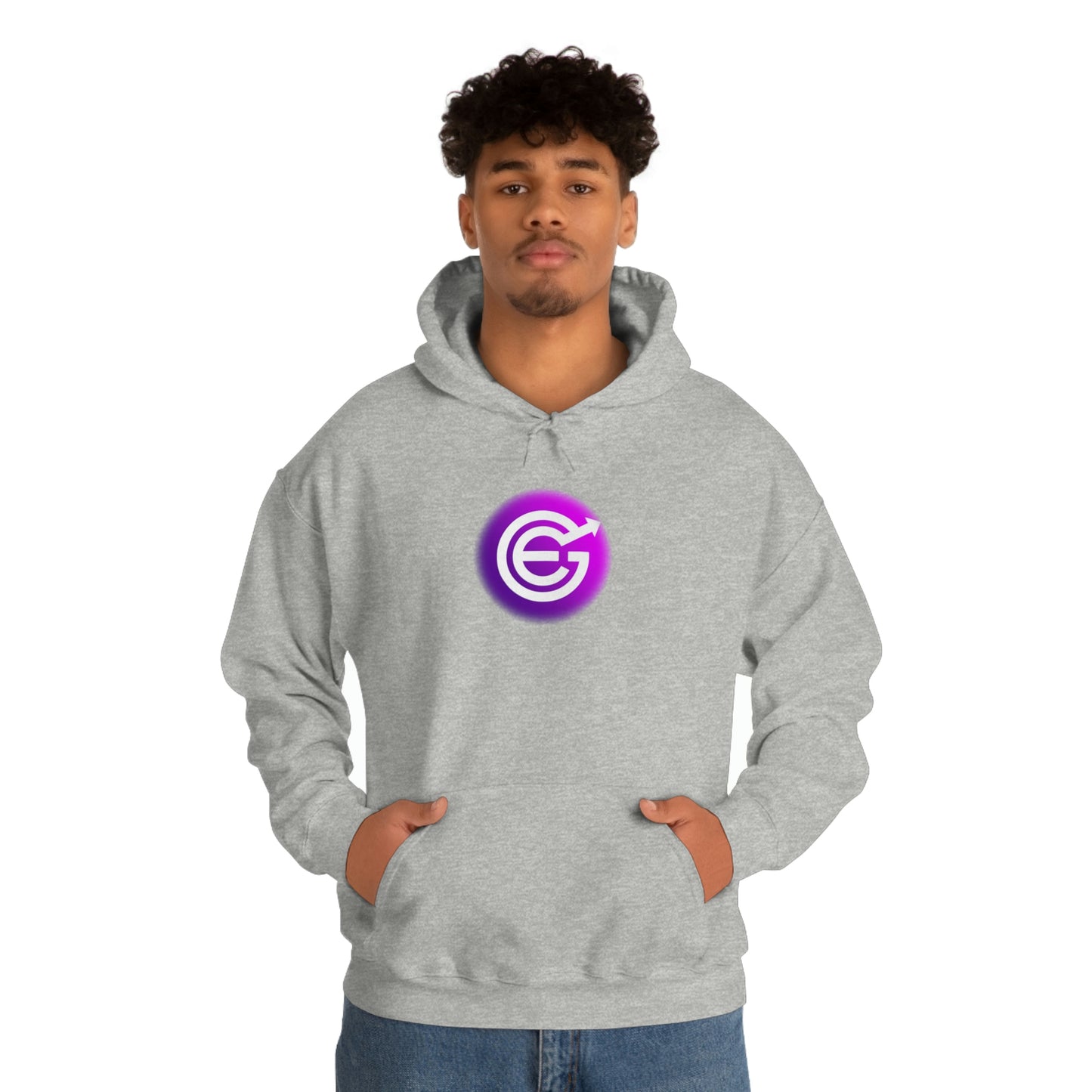 USA - Unisex Heavy Blend™ Hooded Sweatshirt - Evergrow Logo on front and QR Code on back with “The Evolution of Passive Income”