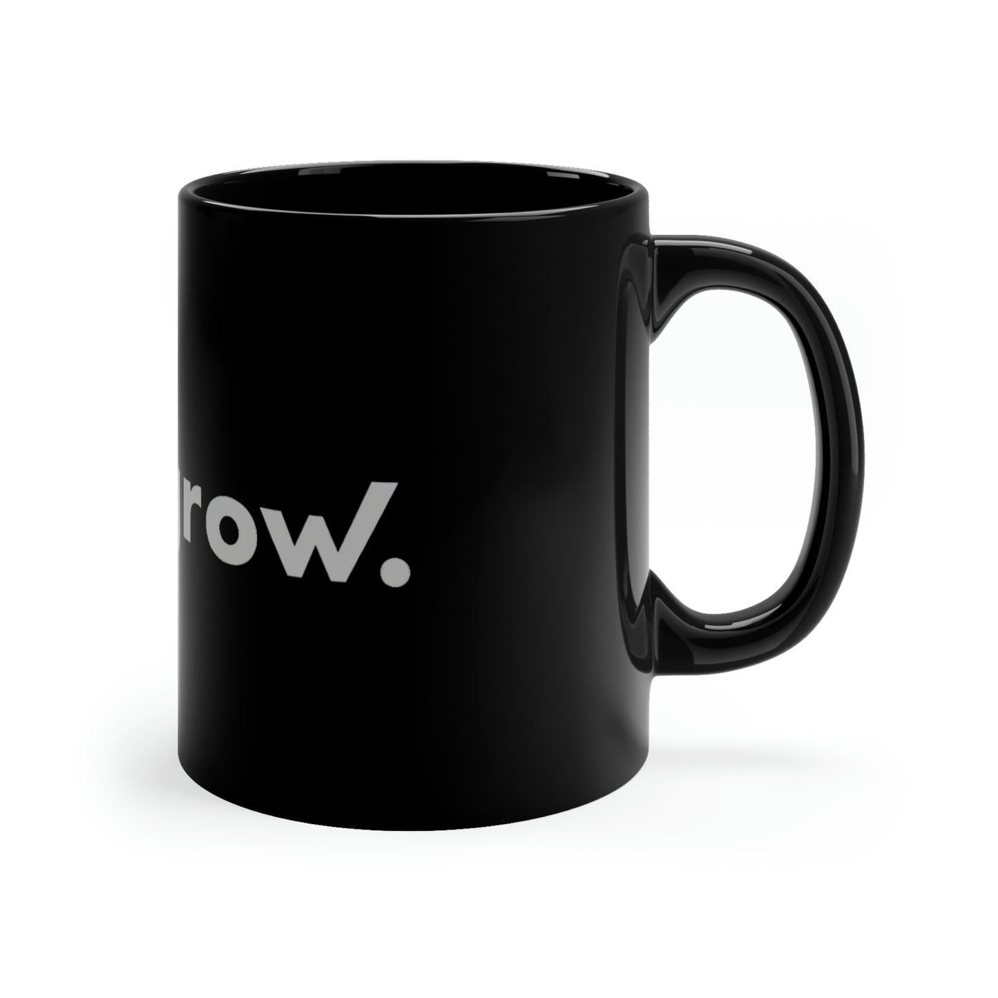 USA - 11oz Black Mug with evergrow in gray