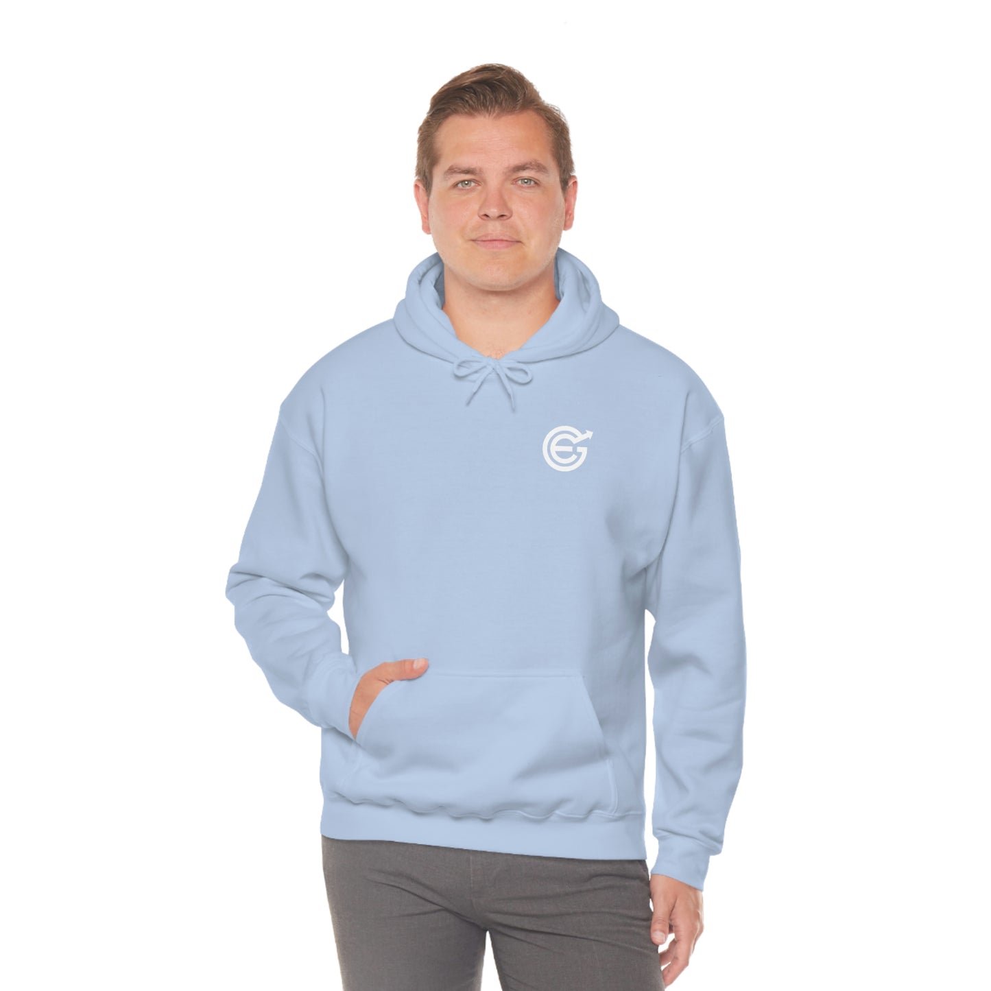 USA - Unisex Heavy Blend™ Hooded Sweatshirt EverGrow Logo on front and evergrow on back