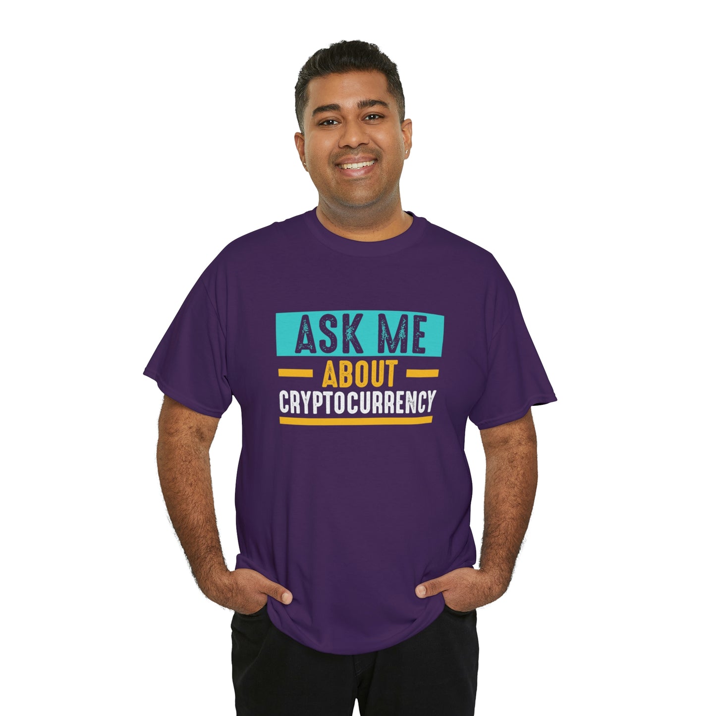 Ask Me About Cryptocurrency - Unisex Heavy Cotton Tee - USA