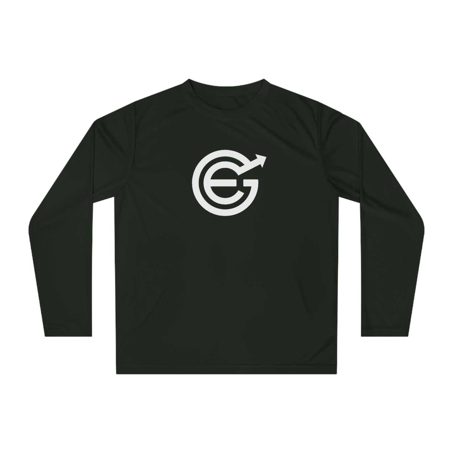 USA  Unisex Performance Long Sleeve Shirt - Dark Color w/white EGC Logo