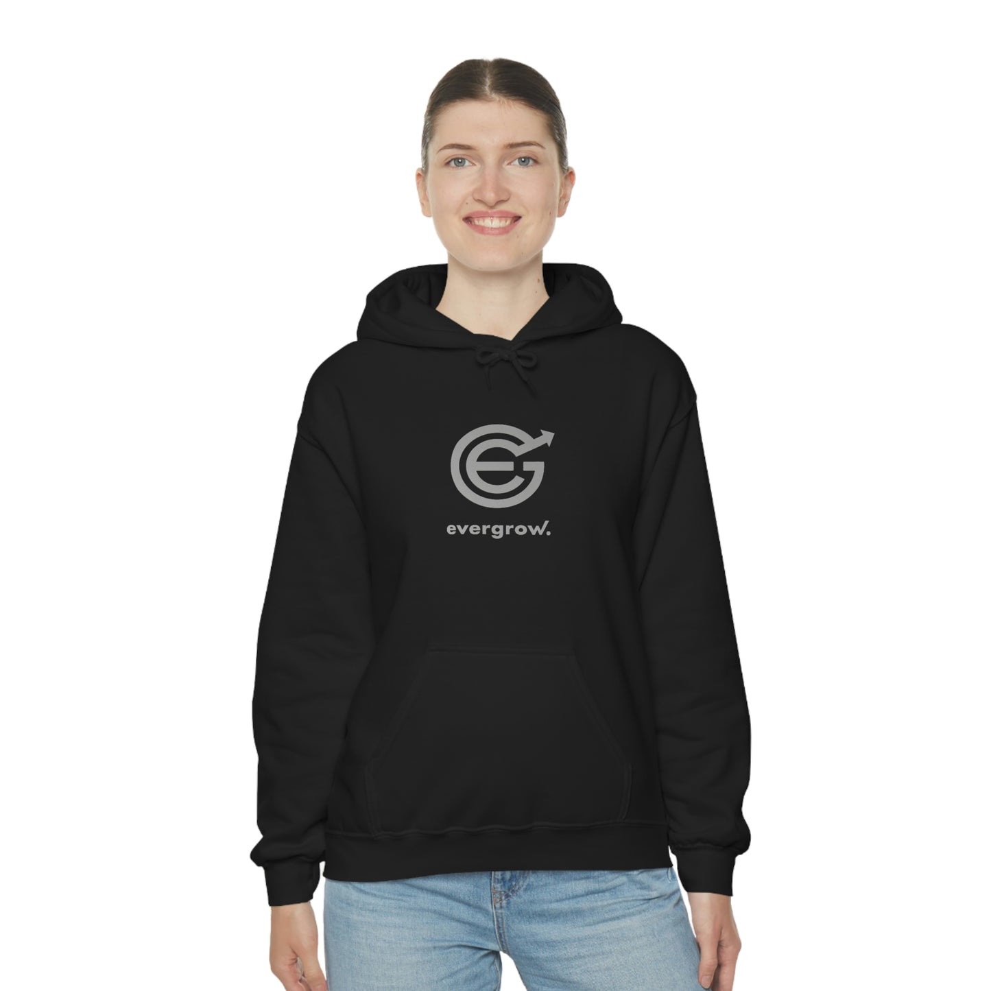 USA - Unisex Heavy Blend™ Hooded Sweatshirt EverGrow Logo and evergrow underneath