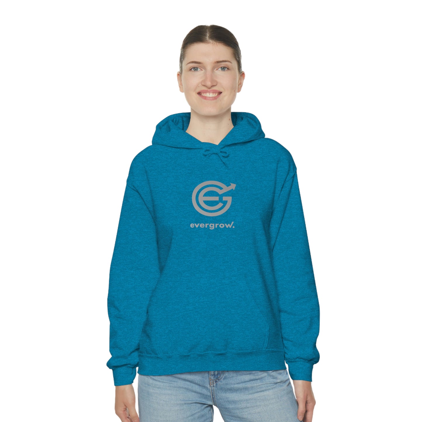 USA - Unisex Heavy Blend™ Hooded Sweatshirt EverGrow Logo and evergrow underneath