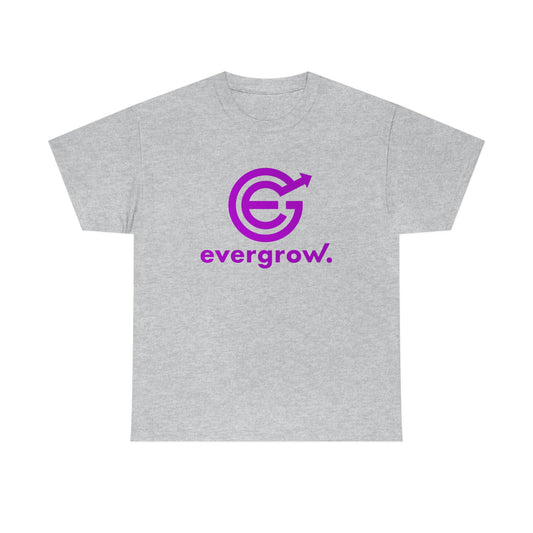 USA - Unisex Heavy Cotton Tee - EverGrow Logo in Purple