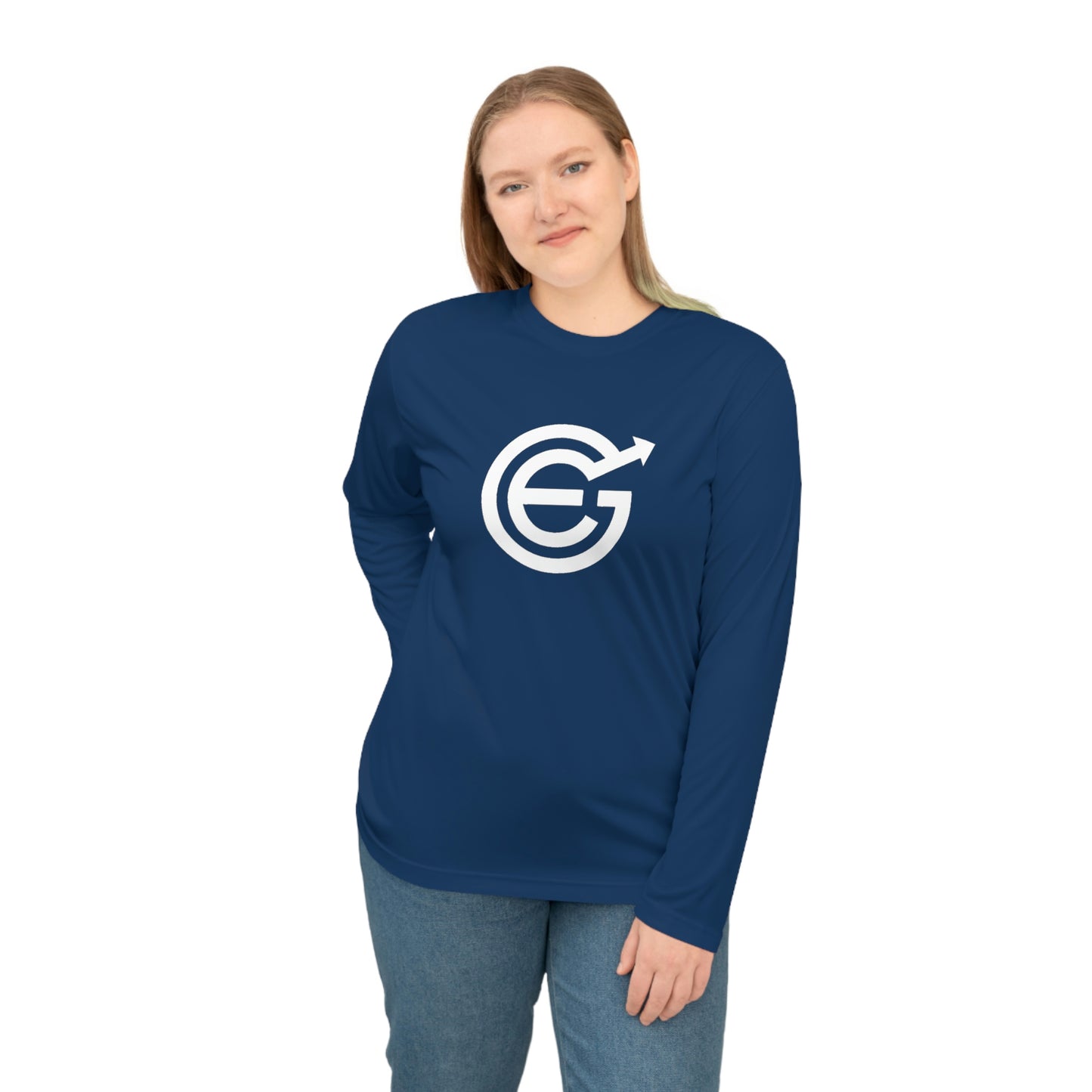 USA - Unisex Performance Long Sleeve Shirt - Dark Color w/white EGC Logo