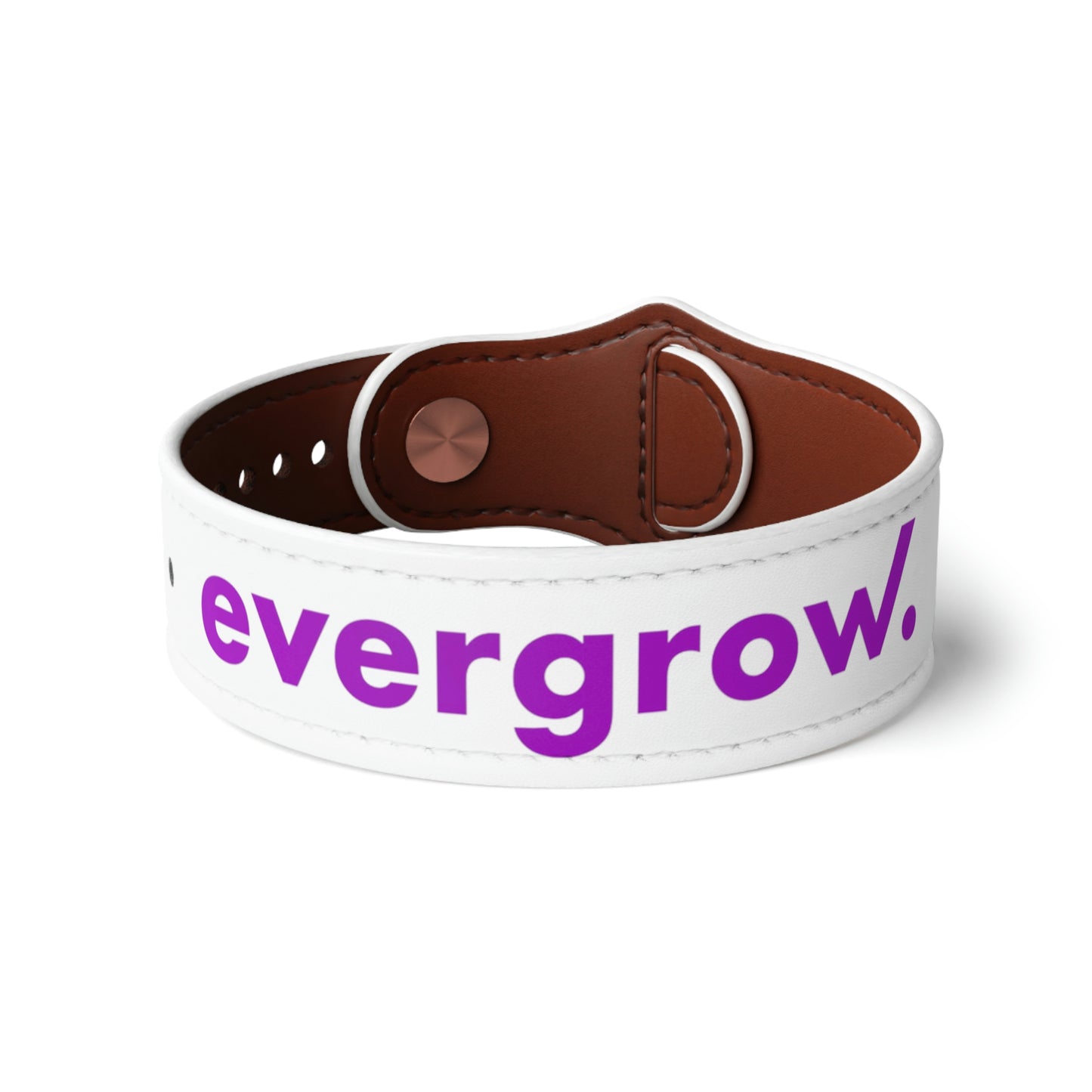 USA - Faux Leather Wristband with evergrow lettering