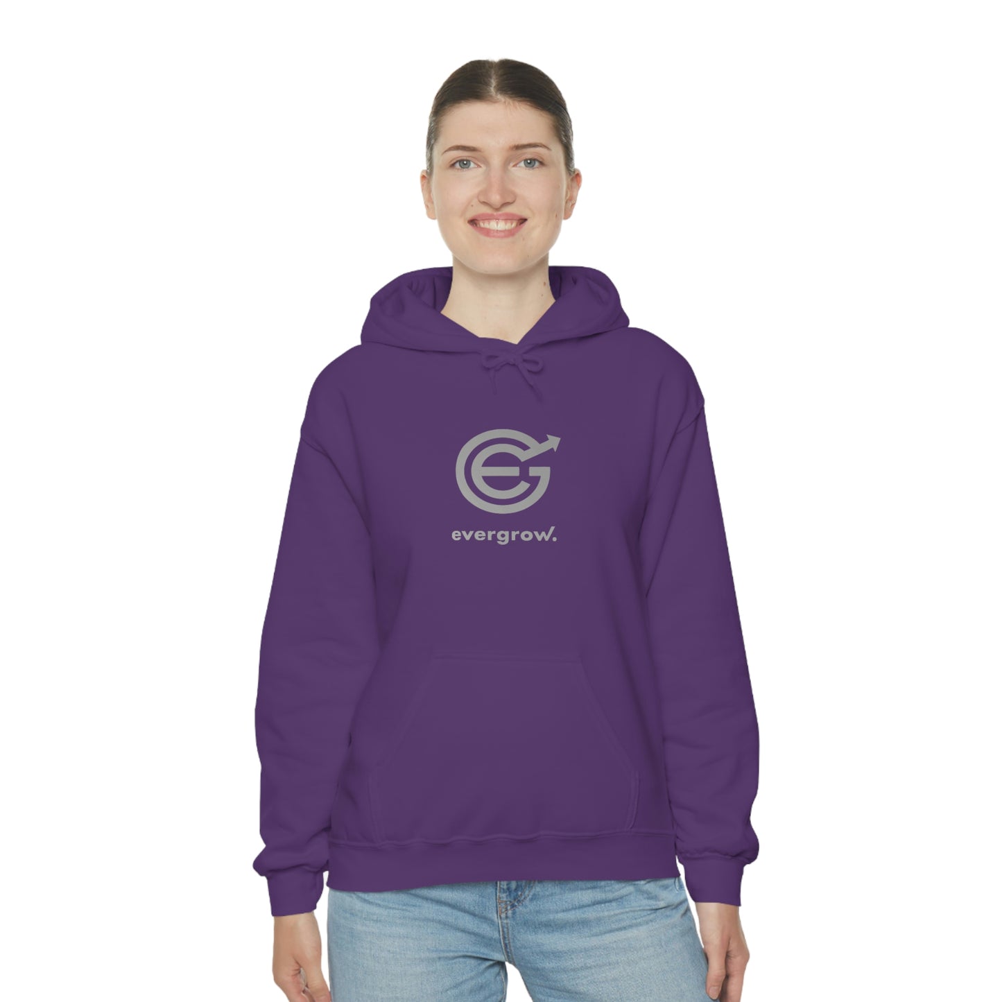 USA - Unisex Heavy Blend™ Hooded Sweatshirt EverGrow Logo and evergrow underneath