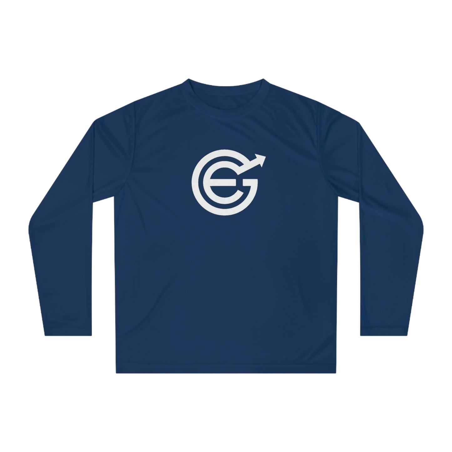 USA - Unisex Performance Long Sleeve Shirt - Dark Color w/white EGC Logo