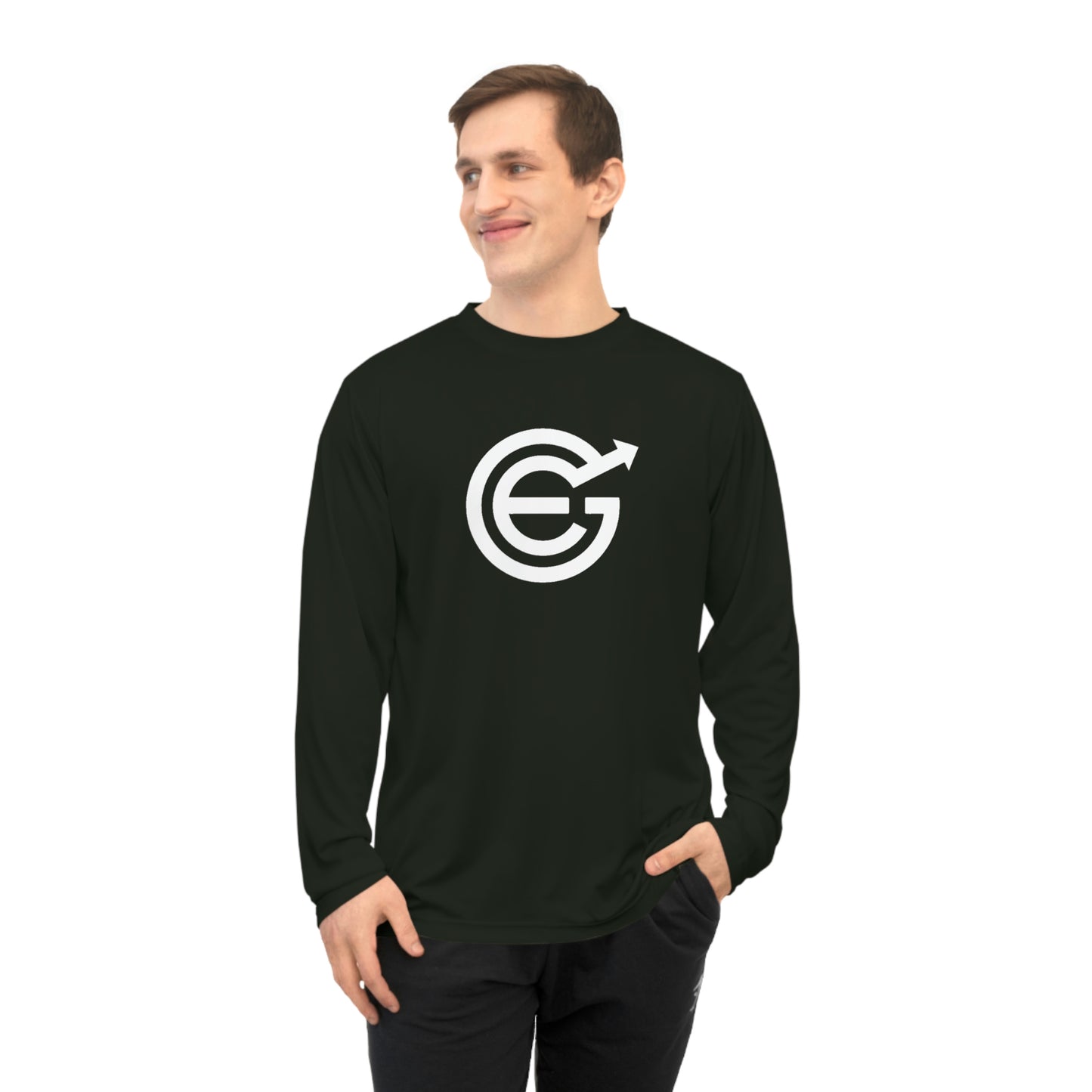 USA - Unisex Performance Long Sleeve Shirt - Dark Color w/white EGC Logo