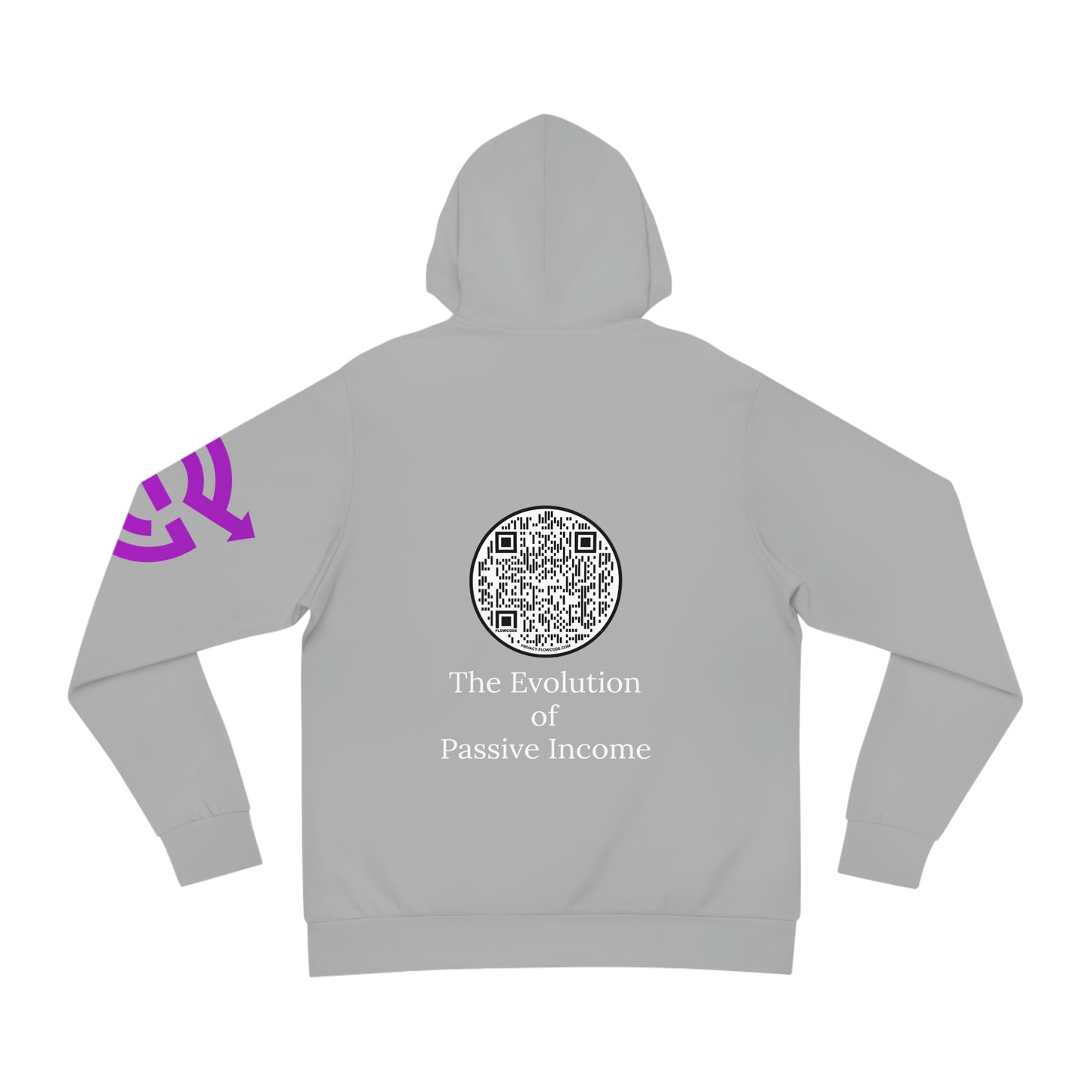 China - AOP Fashion Hoodie - White with EGC Logo and QR Code on back