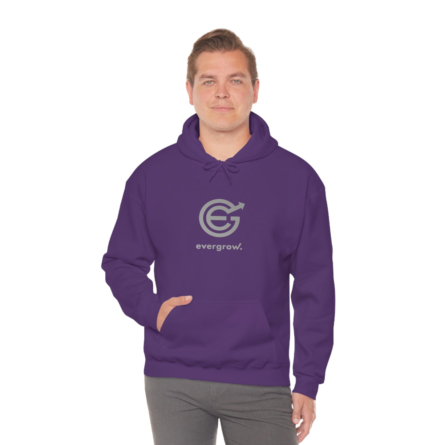 USA - Unisex Heavy Blend™ Hooded Sweatshirt EverGrow Logo and evergrow underneath