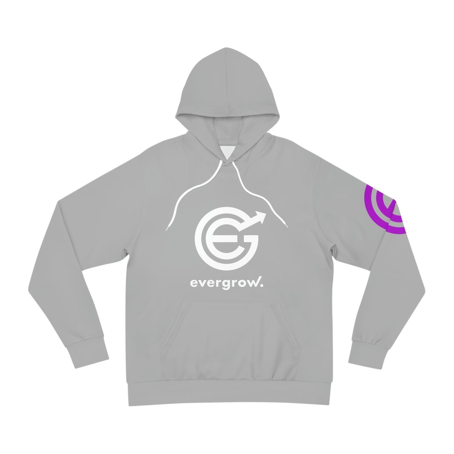 China - AOP Fashion Hoodie - White with EGC Logo and QR Code on back