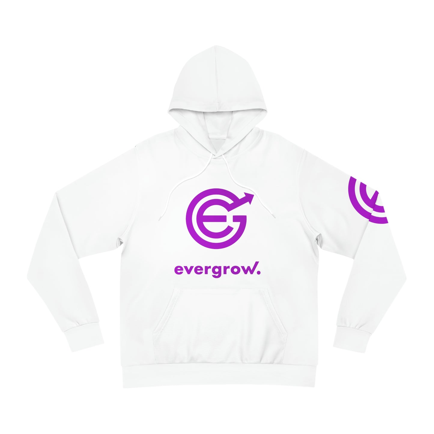 China - AOP Fashion Hoodie - White with EGC Logo and QR Code on back